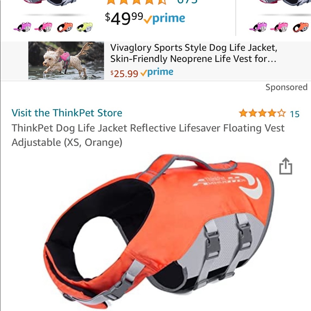 Think Pet life jacket